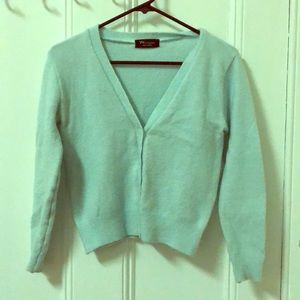 Soft blue/teal v-neck cardigan